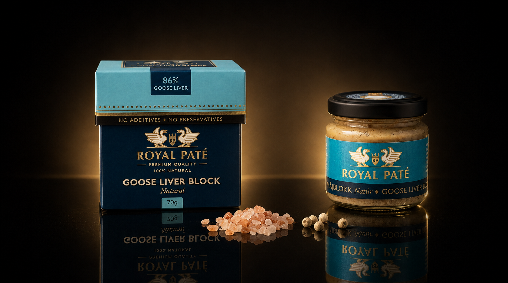 Premium Goose Liver Block Natural - Amber & Truffle Artisanal Selection