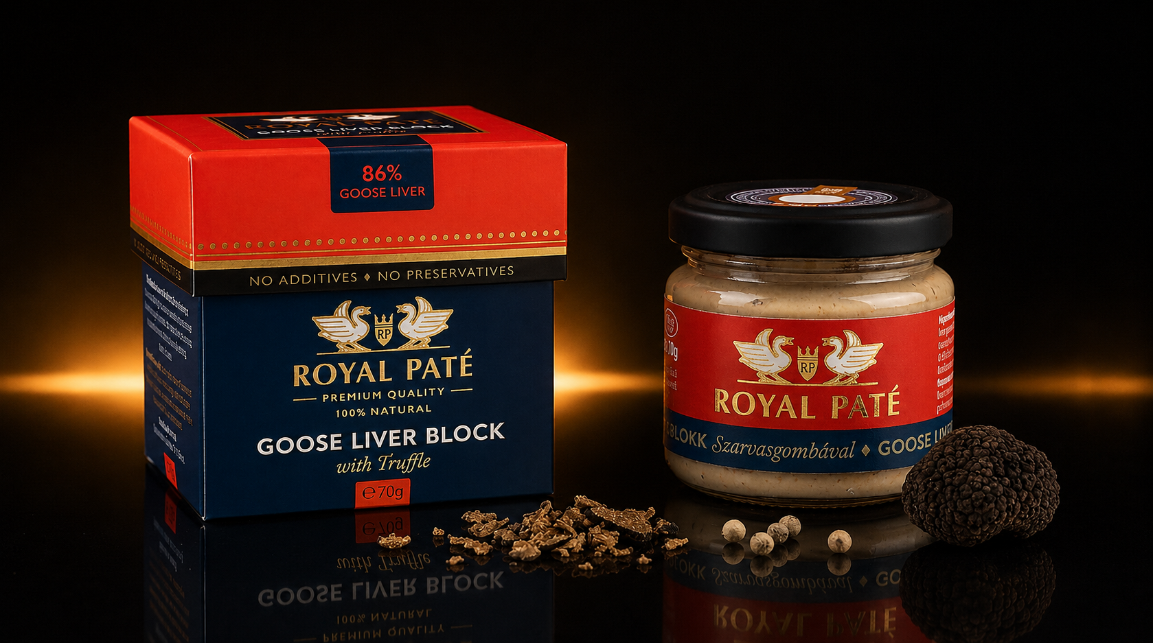Premium Goose Liver Block with Truffle - Amber & Truffle Artisanal Selection