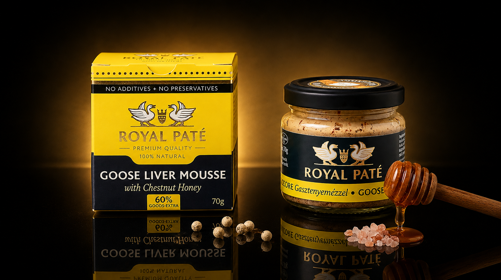 Premium Goose Liver Mousse with Chestnut Honey - Amber & Truffle Artisanal Selection